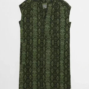 Anthropologie Rachel Snake Print  Tunic Dress Size XS Edgy Bold